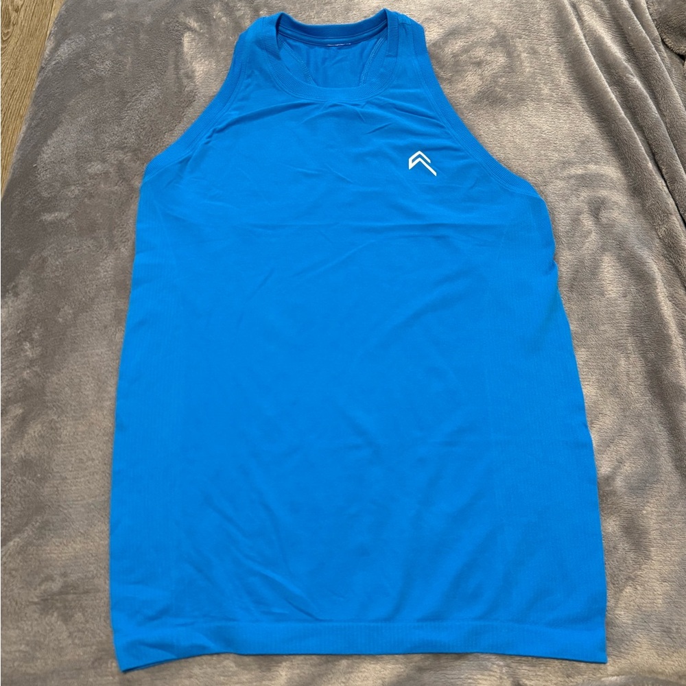 Oner Active Go To Seamless Fitted High Neck Vest - Tropical Blue